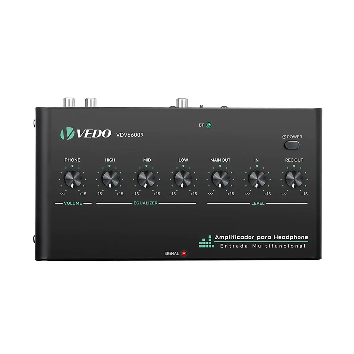 VEDO Amplificador de áudio digital multifuncional com equalizador,amplificador de fone de ouvido com Bluetooth, Tipo-C/3,5 mm/RCA para jogos,produção musical e entretenimento doméstico - 1