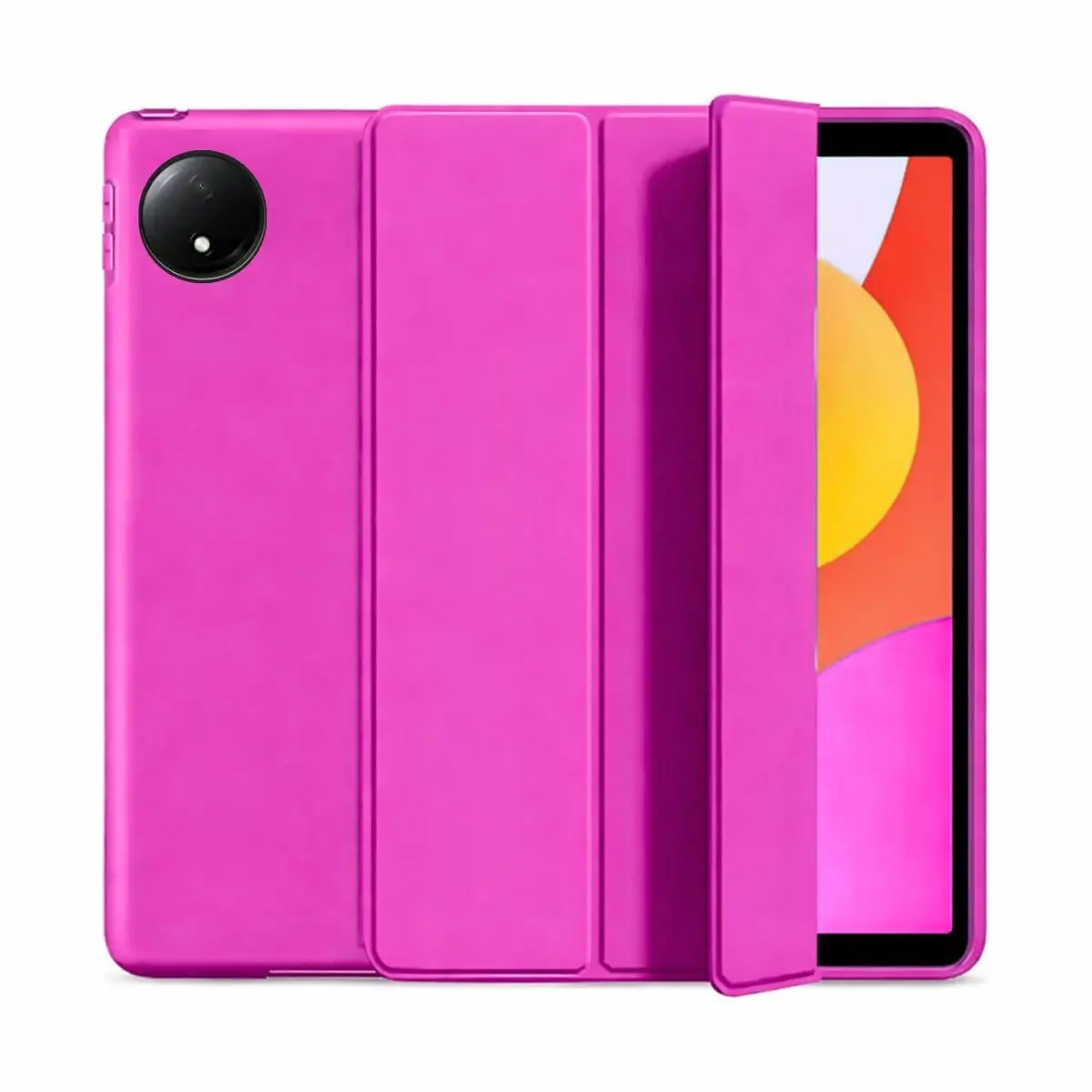 Capa Compatível Com Xiomi Pad SE 8.7 Polegadas com Suporte Dobrável e Porta Caneta Case Protetora Antichoque Slim Leve Resistente com Encaixe Perfeito Acesso aos Botões Design PREMIUM (Rosa Claro) - 1