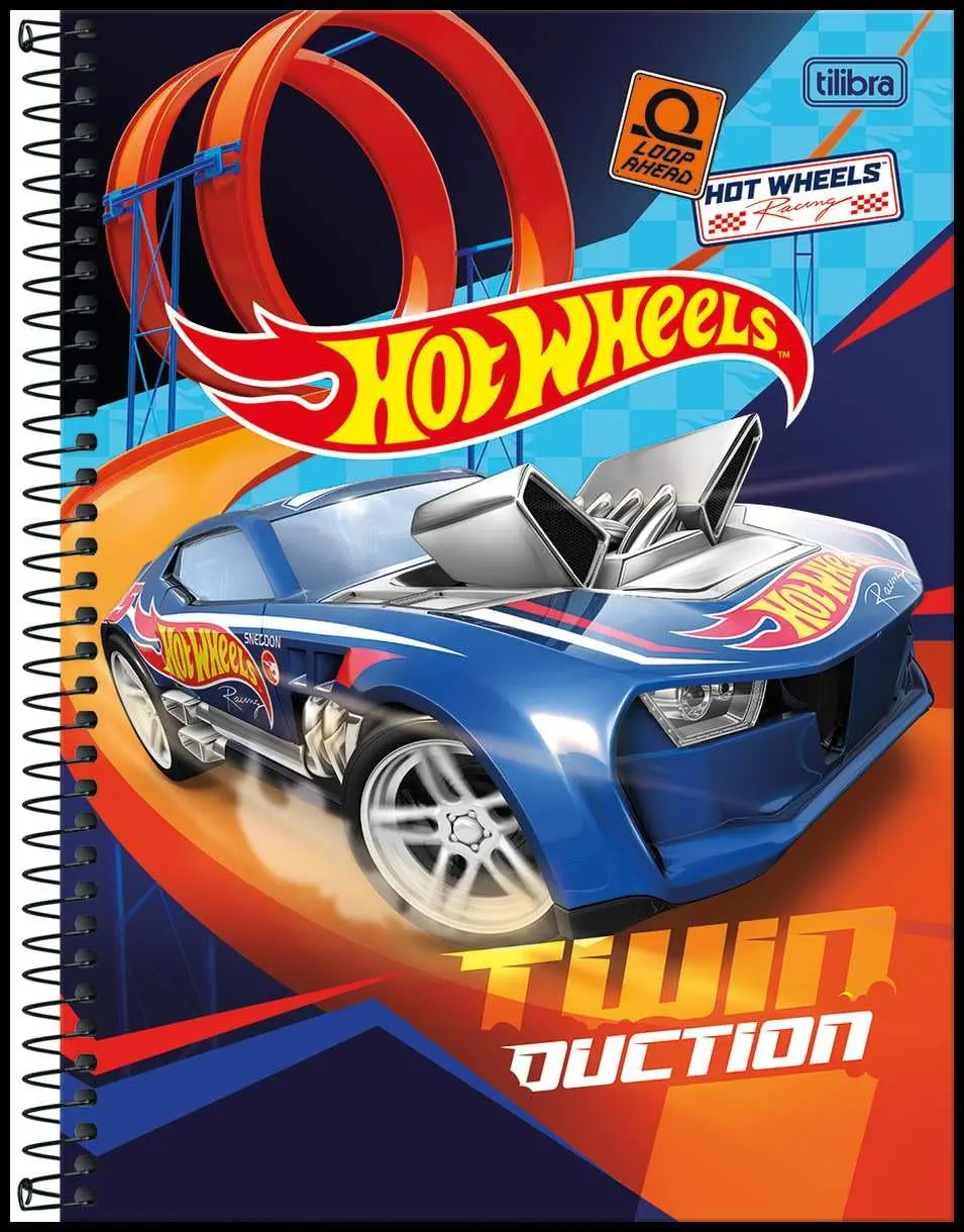 Caderno 01X1 Capa Dura Hot Wheels 80Fls Pct Com 04 109244