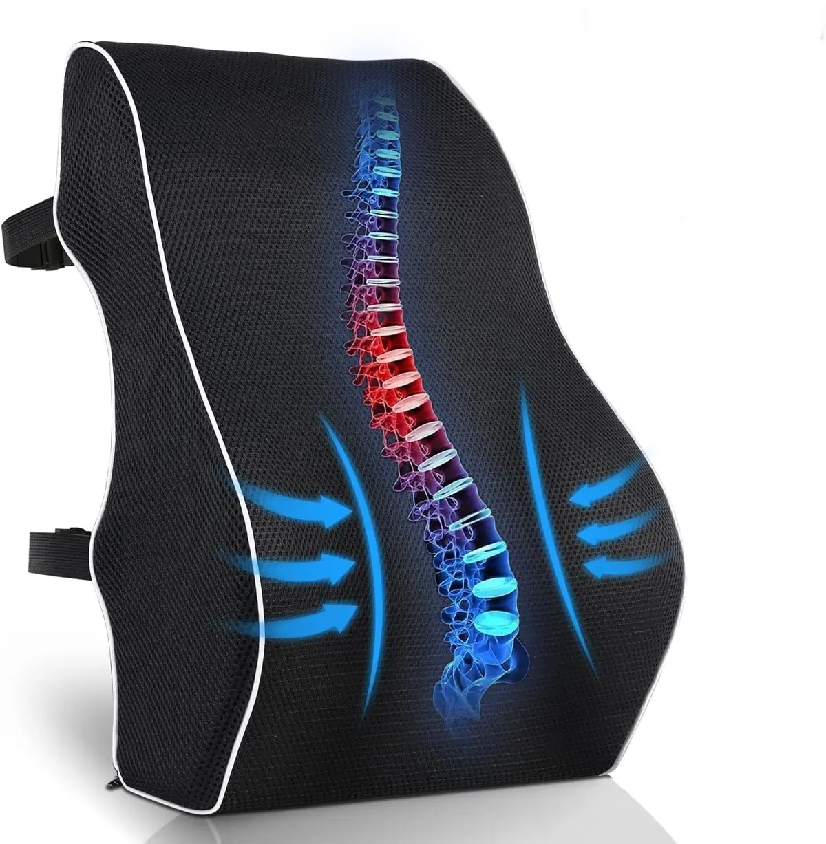 Almofada de Suporte Lombar para Cadeira de Escritório e Assento de Carro, Encosto Lombar, Almofada de Apoio Lombar, Almofadas de Assento de Carro para Dirigir