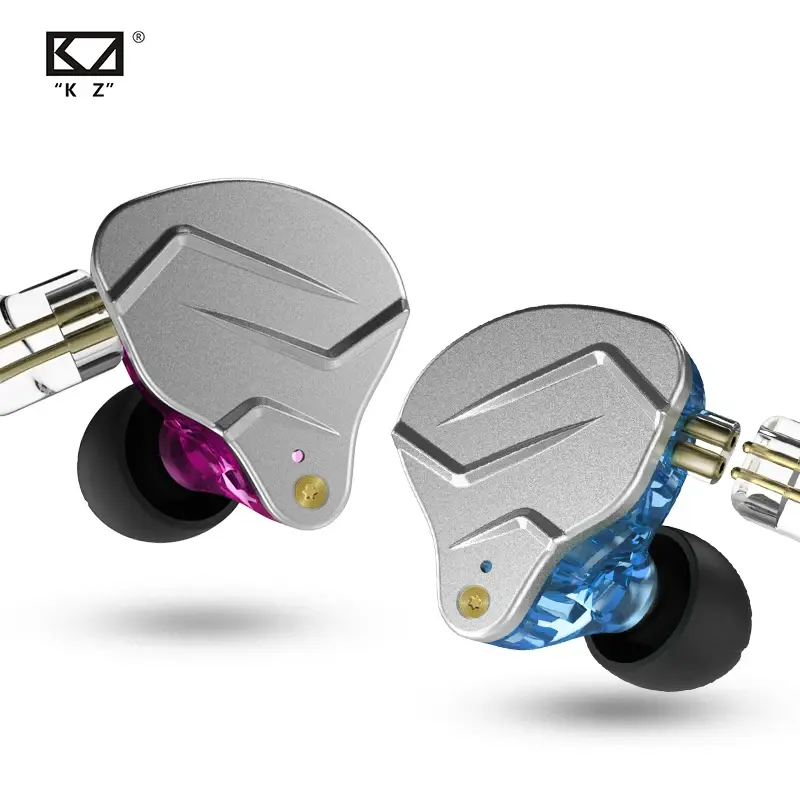 Kz zsn pro fones de ouvido intra-auriculares 1ba + 1dd tecnologia híbrida alta fidelidade baixo metal fones esporte com cancelamento ruído monitor - 1