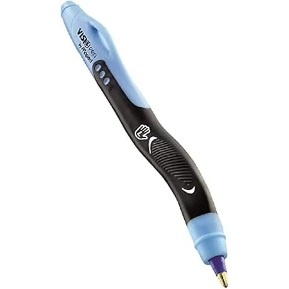 Caneta Visio Pen Canhoto Azul, Maped, 224320 | Caneta canhota, design ergonômico, tinta azul suave, ponta de 0,7 mm