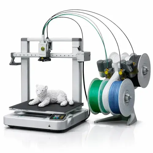 Impressora 3d Bambu Lab A1 Combo Com Ams Lite Até 4 Cores Área 256x256x256mm Multicor Fdm