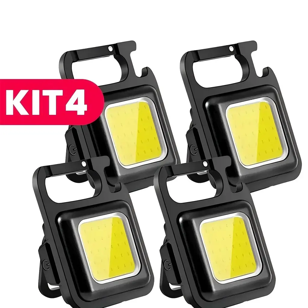 Mini Lanterna Com led Portátil/USB Recarregável 3 Modos De Luz Lanternas De Chaveiro E Abridor - 1