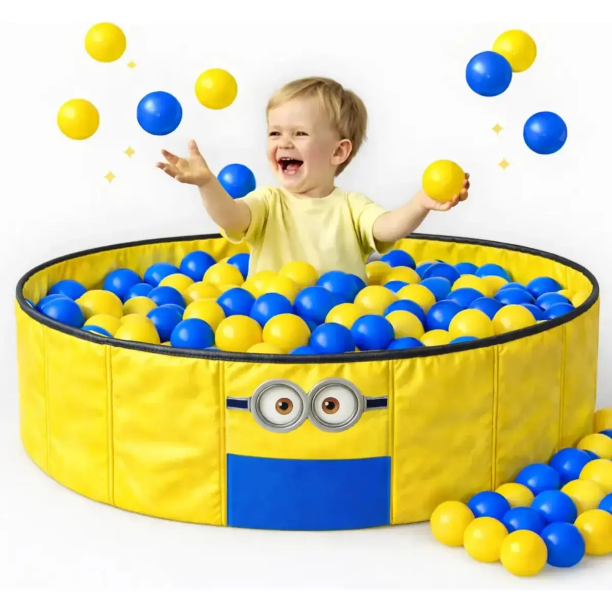 BE PLACE KIDS Piscina de Bolinhas Infantil Dobrável 80cm + 100 Bolinhas Coloridas | Kit Completo, Estrutura Reforçada, Material Atóxico e Seguro | Brinquedo Sensorial para Bebês e Crianças