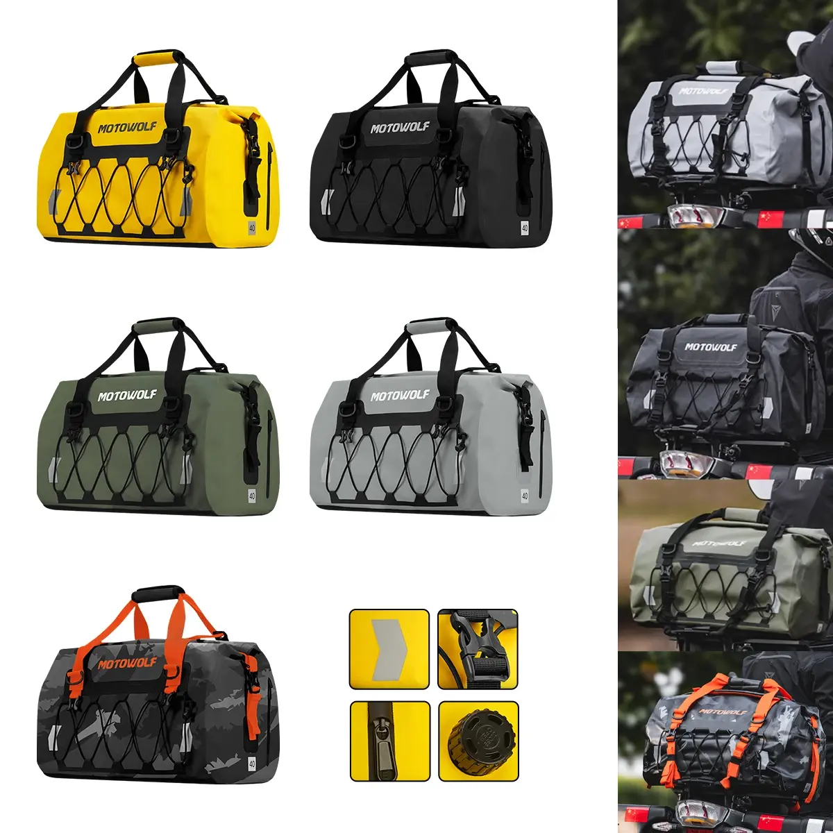 Bolsa de Viagem para Ciclismo ao Ar Livre, Bolsa de Hiking, Bolsa de Bagagem Seca, Bolsa de Assento para Bicicleta, Motocicleta, Viagens, Natação, Passeios de Barco, Caiaque - 1