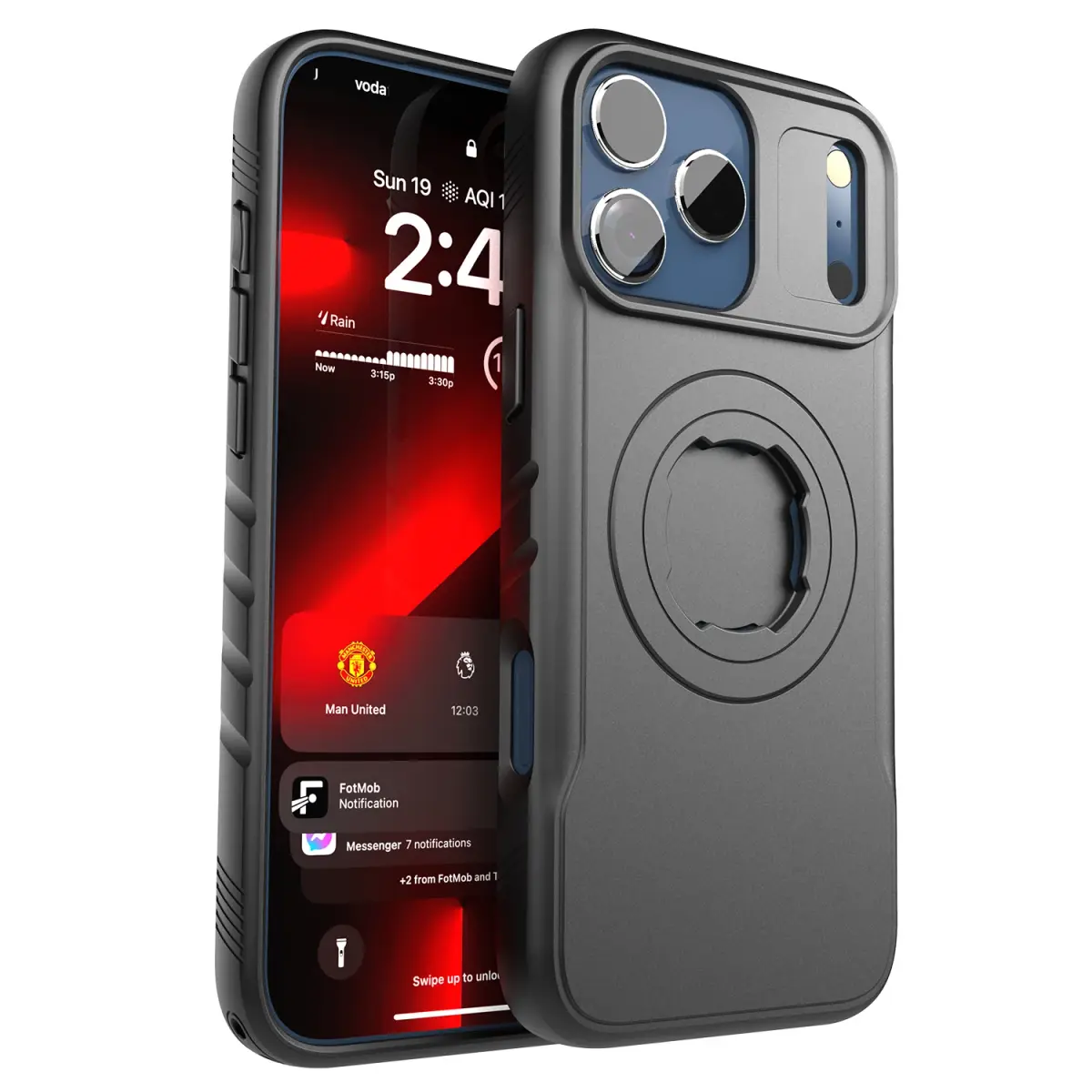 Suporte magnético para motocicleta, capa à prova de choque para iphone 17 16 15 14 pro max com design de sistema de bloqueio para montagem de bicicleta estilo quádruplo - 1