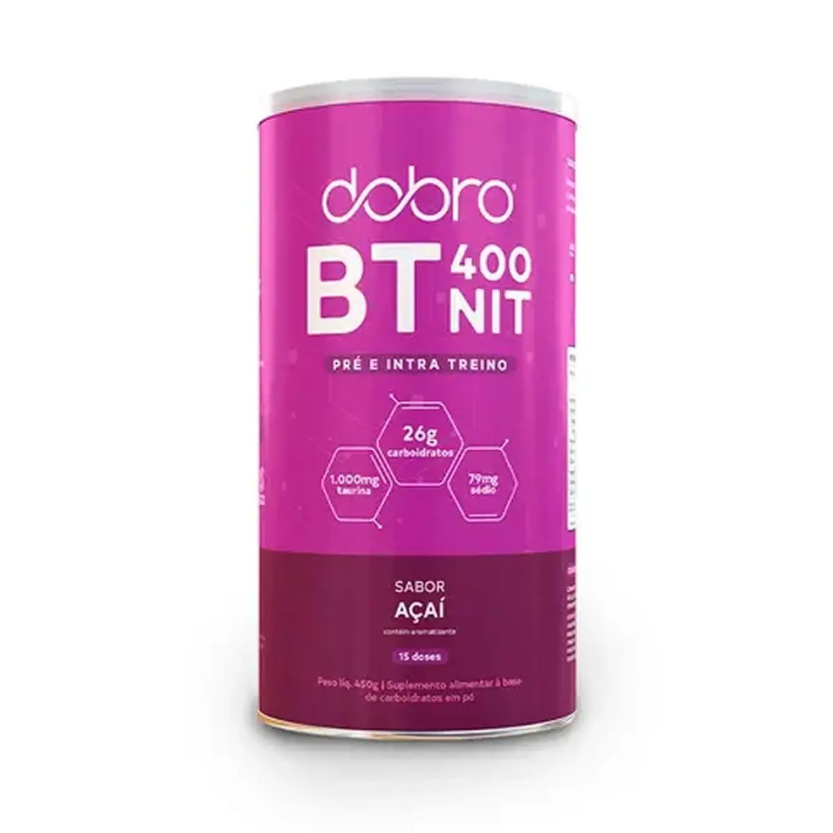 Dobro BT NIT 400 sabor Açaí 450g - Nitrato em pó | Pré e intra-treino