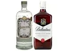 Kit Gin Amázzoni Tradicional 750ml + Whisky - Ballantines Finest Blended Escocês 1L - 1