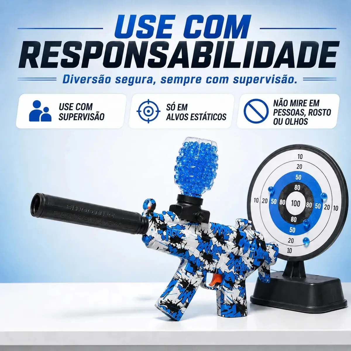 Arminha Bolinha De Gel Ak47 Metralhadora Automática Com 5000 Bolinhas Recarregavel Usb Presente Kizumba thumbnail 5