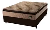 Cama Box Casal Colchão Espuma D33 Pillow Top Van Gogh 138x188x67cm Marrom Hellen - Suporta até 120kg por Pessoa - 1