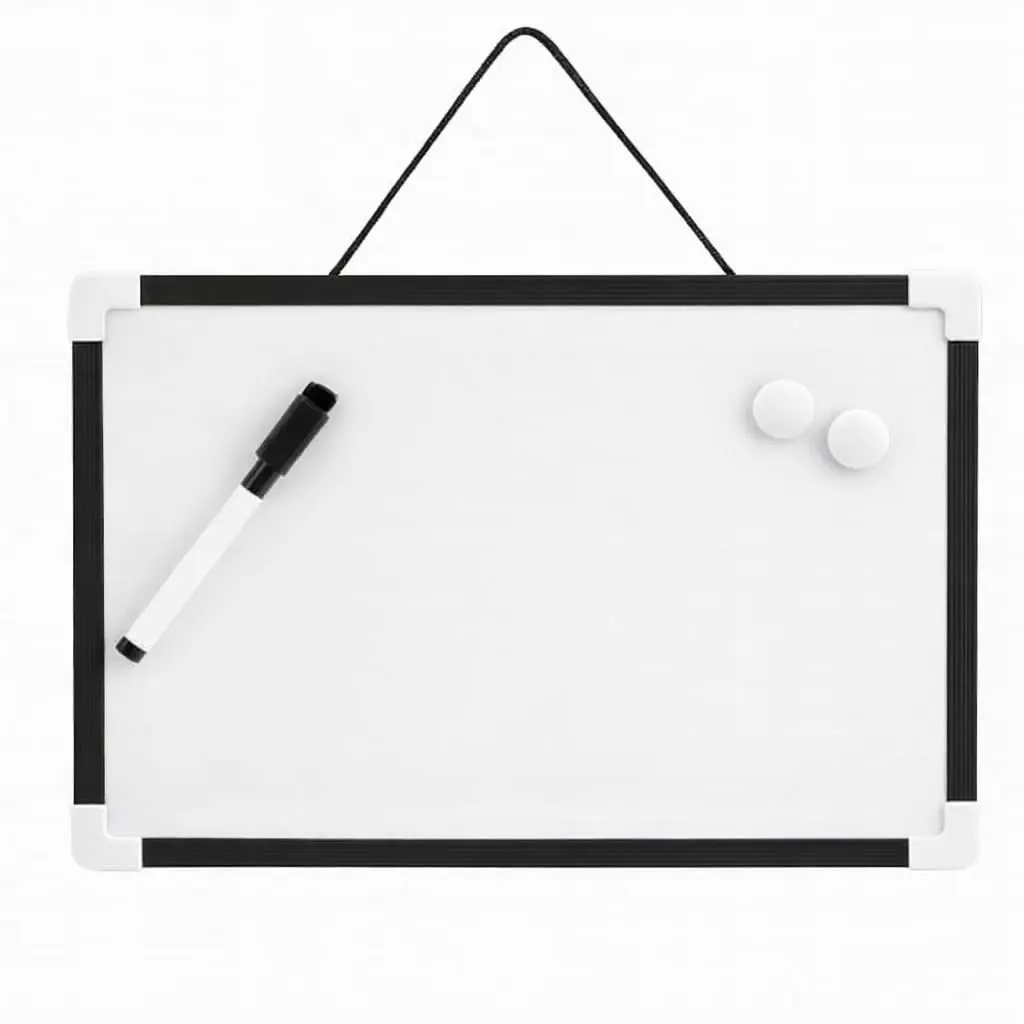 Quadro De Escrita Magnético 40x30Cm Com 2 Ímãs E 1 Caneta Quadro Branco Para Recados Estudos Desenhos (Preto)