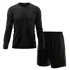 Kit Calção Short Futebol Basquete Preto + Manga Longa Masculina Segunda Pele Dry - Preto - 1