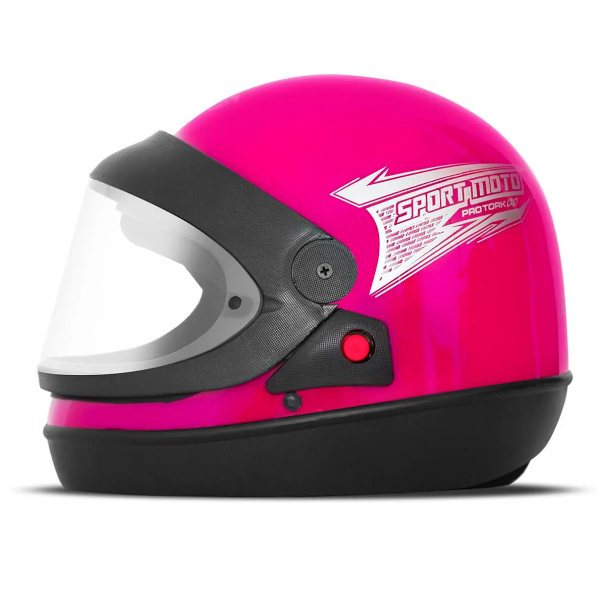 Capacete Moto Automático Sport Moto Rosa Tam. 62