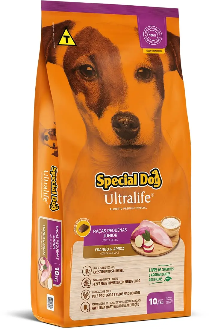 Ração para Cães Júnior Special Dog Ultralife, 10 1 kg | Raças Pequenas, Sabor Frango e Arroz