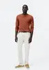 Camiseta masculina manga longa em algodão peruano - marsala - 1