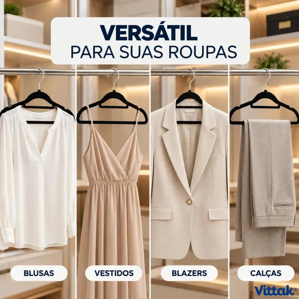 Vittak Kit 30 Cabides Veludo De Roupa Antideslizante Slim Adulto Cor Preto thumbnail 6
