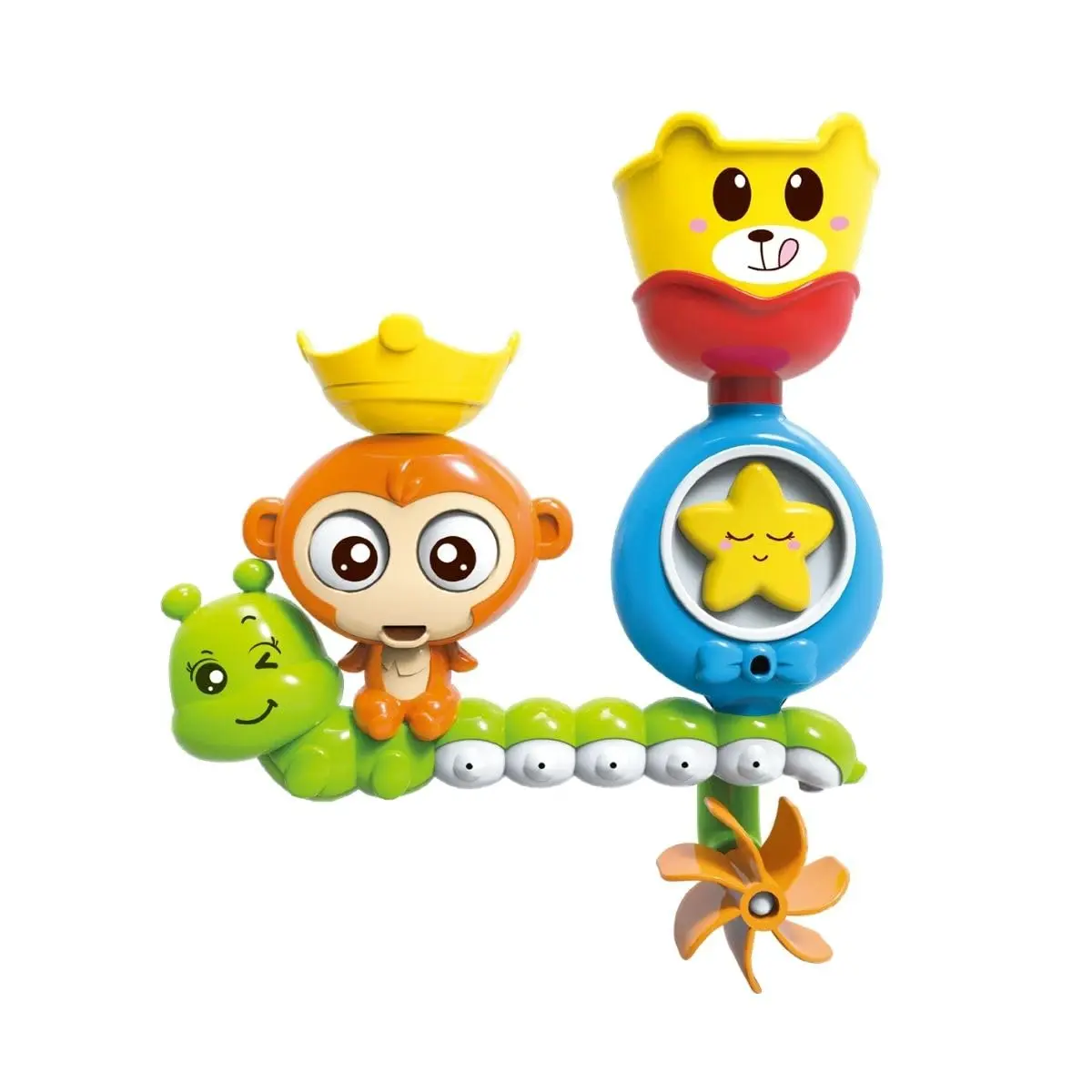 Brinquedo De Banho Bebê Cascata Interativa Com Ventosa Banheira Box Aquababy Maxi Baby (Macaco)