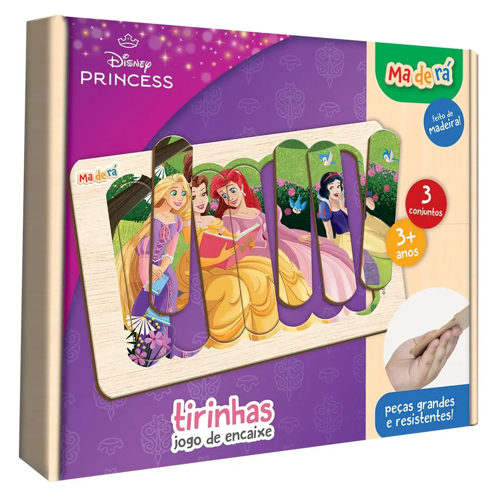 Toyster - Princesas: Jogo de Encaixes - Tirinhas - 3 Anos - MADERÁ