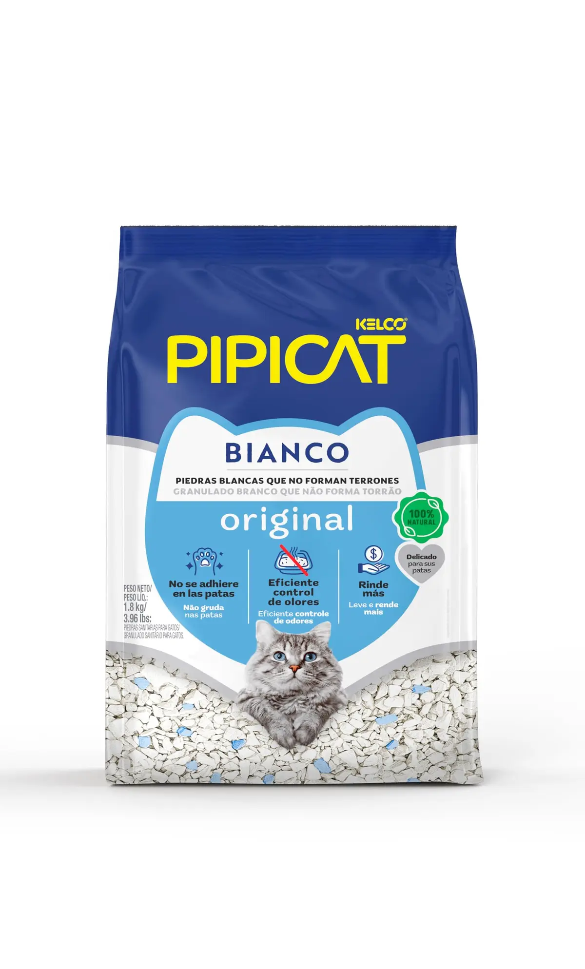 Pipicat Granulado Sanitario Bianco 1,8 kg - 1