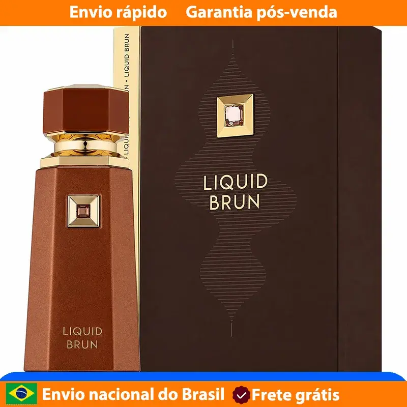 Perfume Original Fragrance World Liquid Brun Eau de Parfum para Homens 100ml da French Ave, perfume francês portátil com feromônio de longa duração.