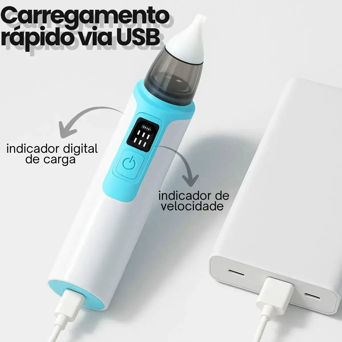 Aspirador Sugador Nasal Bebê Elétrico Limpeza Nariz Ouvido Rosa thumbnail 4