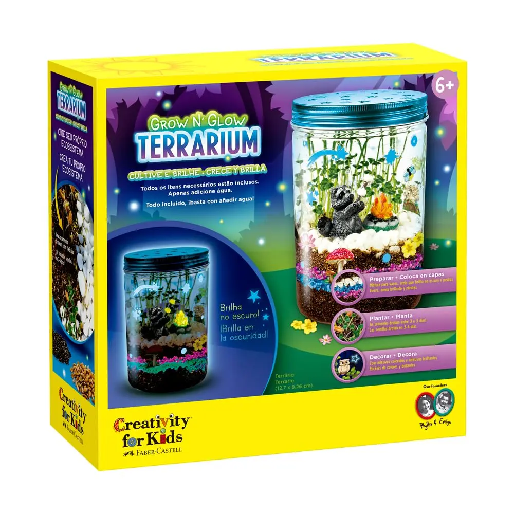 Brinquedo Terrário Cultive e Brilhe Faber-Castell Creativity For Kids | Brinquedo para crianças a partir de 6 anos