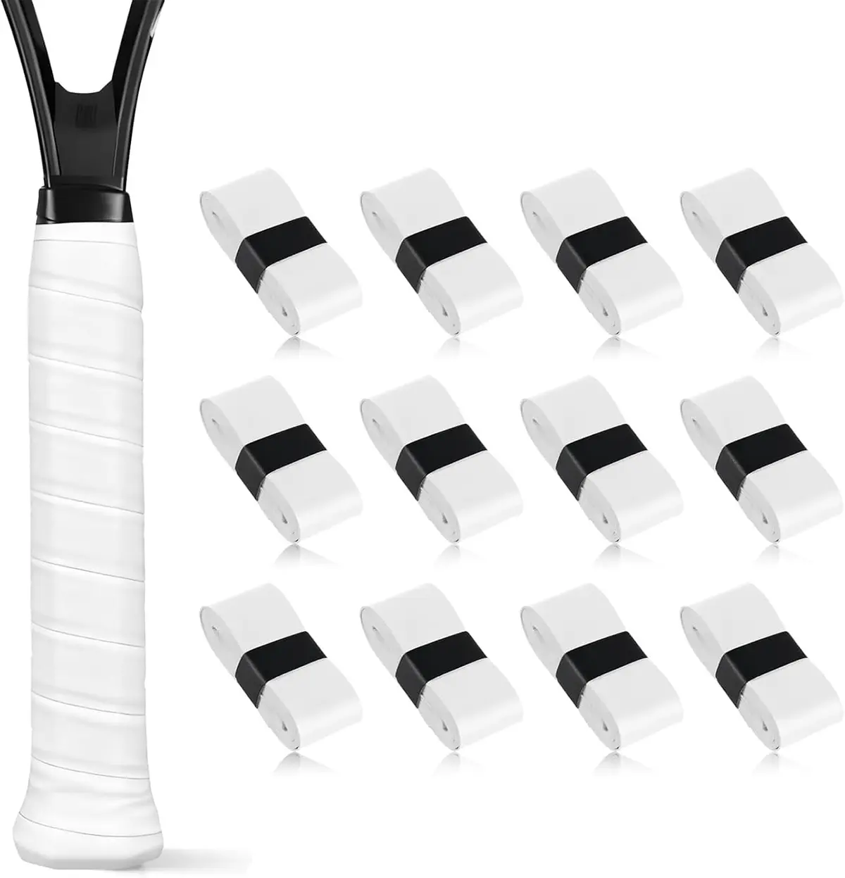 Overgrip Tenis, GODREAM Pacote com 12 Peças Grip Raquete de Tenis, Ideal Grip para Beach Tennis, Tênis e Padel, Absorventes de Suor e Antiderrapantes - 1