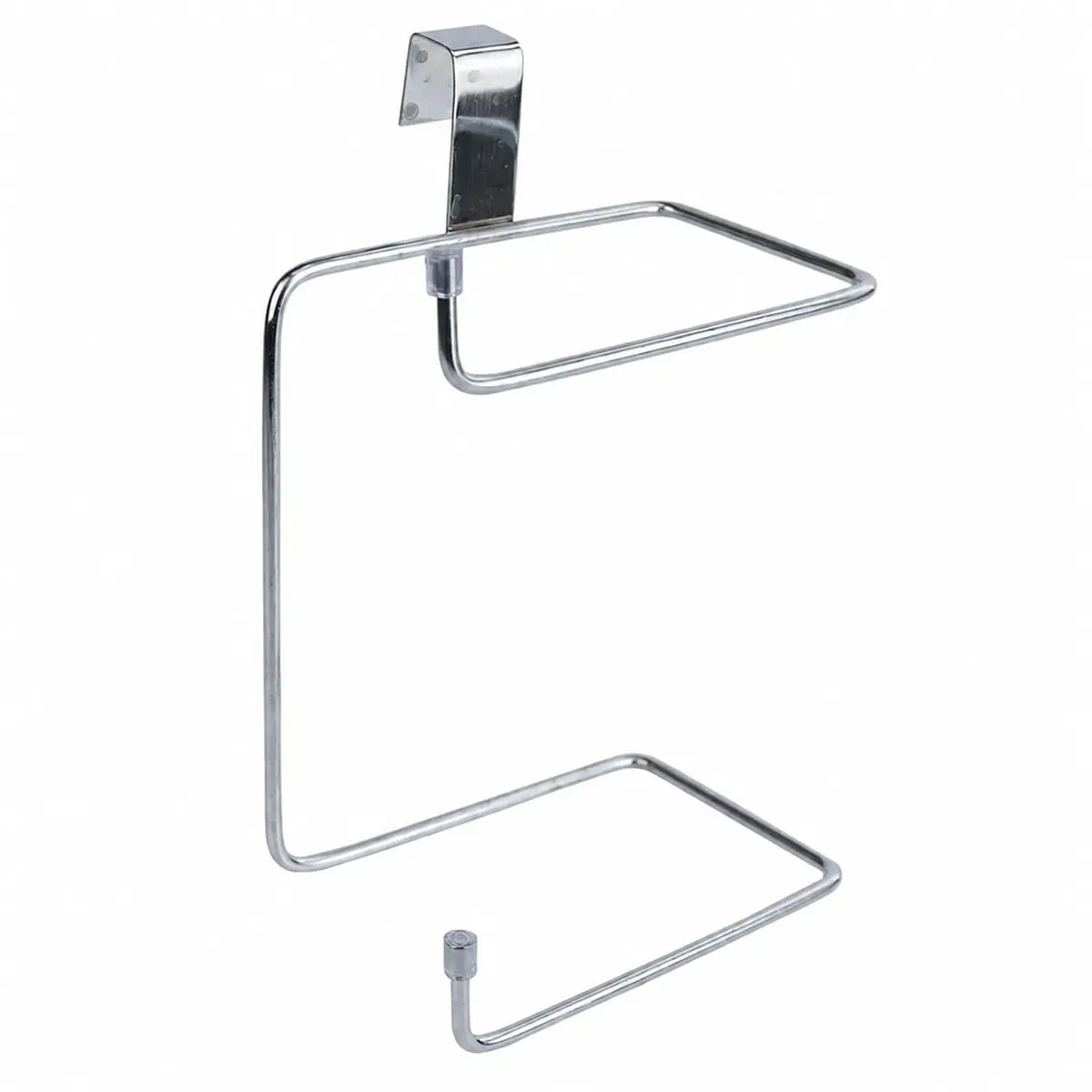 Porta Papel Higiênico 2 Rolos Cromado para Caixa Acoplada sem Furos | Estrutura metálica, acabamento brilhante, Metal Cromado, Dois Rolos, Instalação Simples, Universal Compacto, Prata