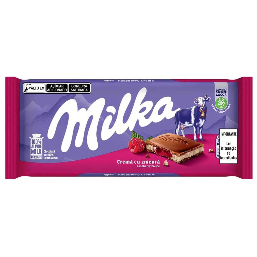 Milka Chocolate Raspberry 100G
