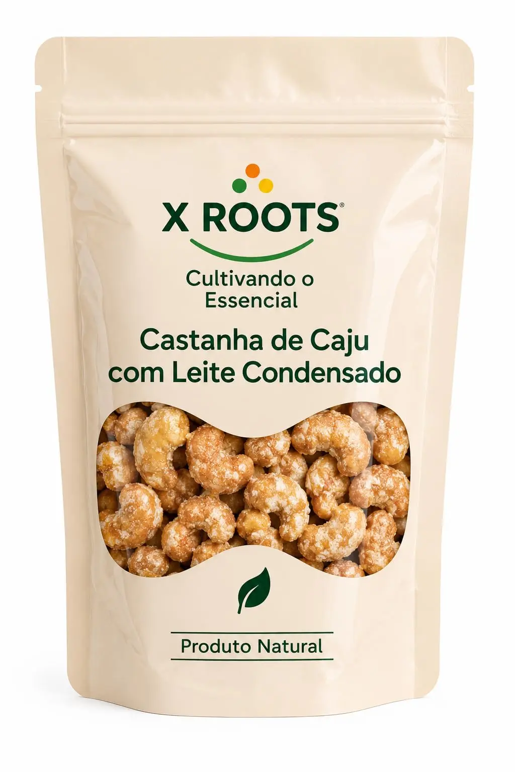 Castanha de Caju com Leite Condensado 250gr X Roots | Snack Gourmet Premium