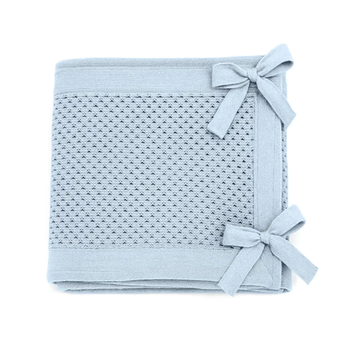 Tela Protetora de Berço Respirável 2 Lados em Tricot de Algodão Sustentável Azul Delicate 1,25m – Aime Baby – Compatível com Berço de Grades Palitadas