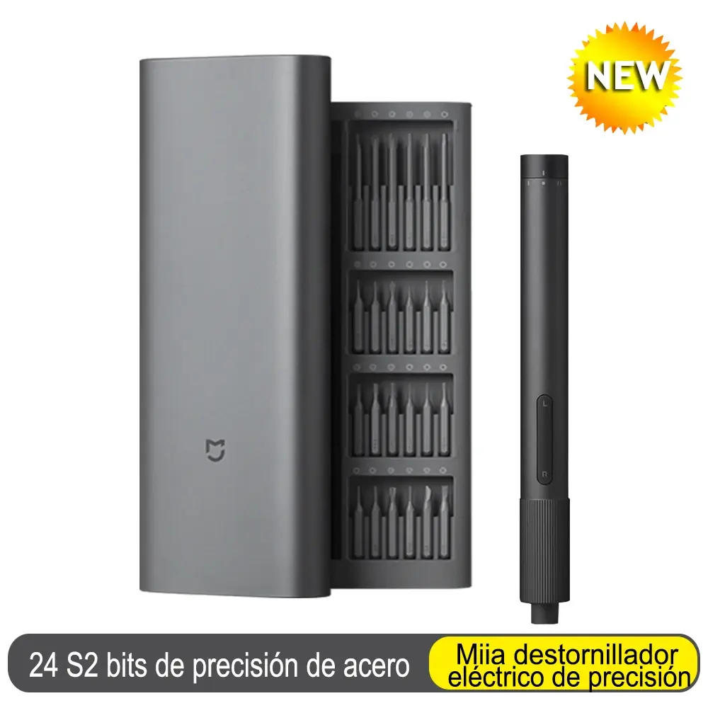 Kit de Chave de Fenda Elétrica Mijia MI, Ferramentas de Reparo de Precisão, Ajustáveis em Múltiplas Velocidades, Caixa Magnética Recarregável