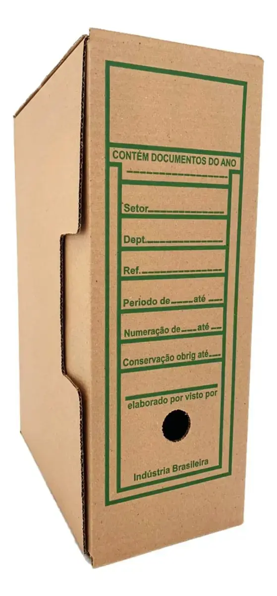 Caixa Arquivo Morto Kraft Resistente Loja Top 10 Kit 10 Unidades