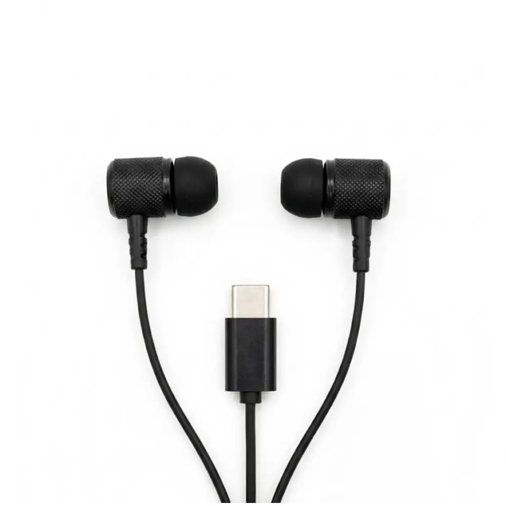 Fone de Ouvido com Fio Premium com Microfone e Controle de Volume, Anti-Ruído (99,15%), Cabo Antitramado, Compatível com Samsung, Motorola, LG e Smartphones USB-C - Preto – 8G