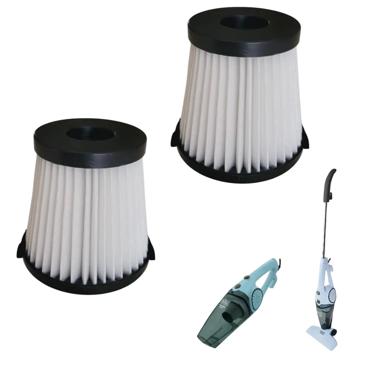 Kit 2 Filtro Hepa Para Aspirador Pó Compatível com Black Decker Av700 Av12