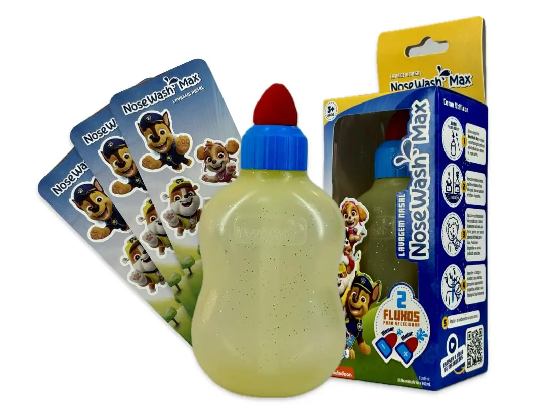 Nosewash Max Patrulha Canina- Garrafinha para Lavagem Nasal de Bebês e Crianças