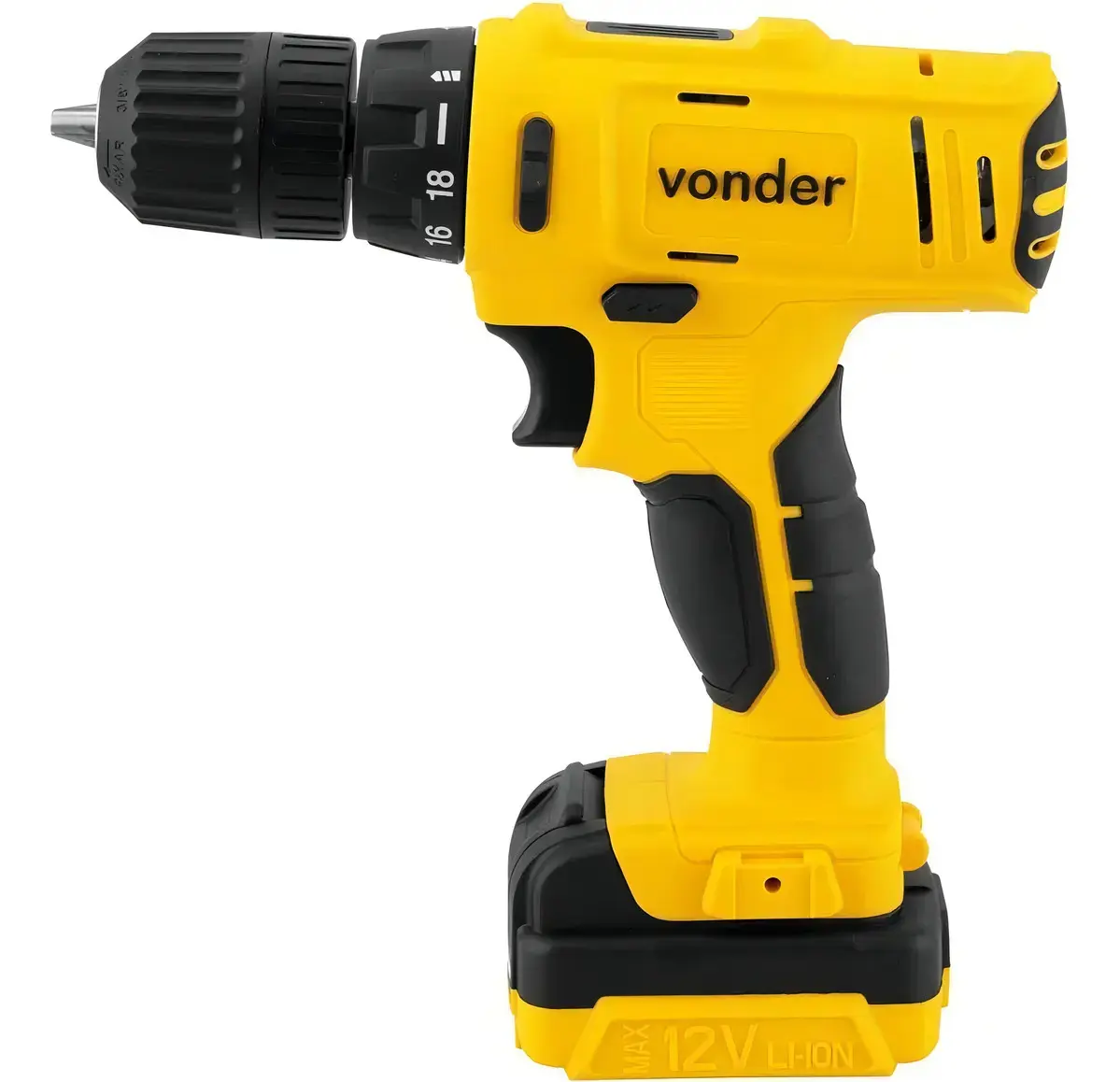 Parafusadeira Furadeira A Bateria Vonder Pfv120 Cor Amarelo Frequência 50hz 60hz Bivolt thumbnail 6