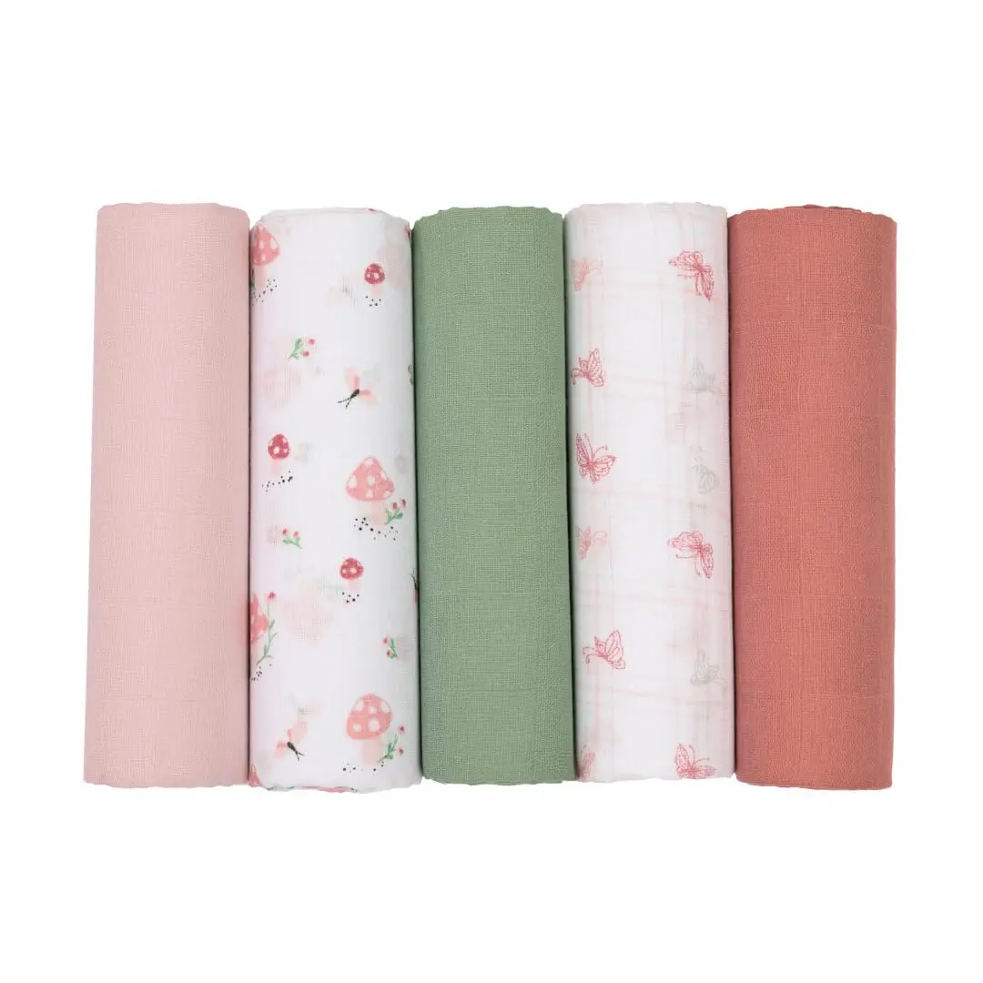 Papi Textil Fralda Soft Premium Papi Baby - 05 unidades, Encanto Cogumelo