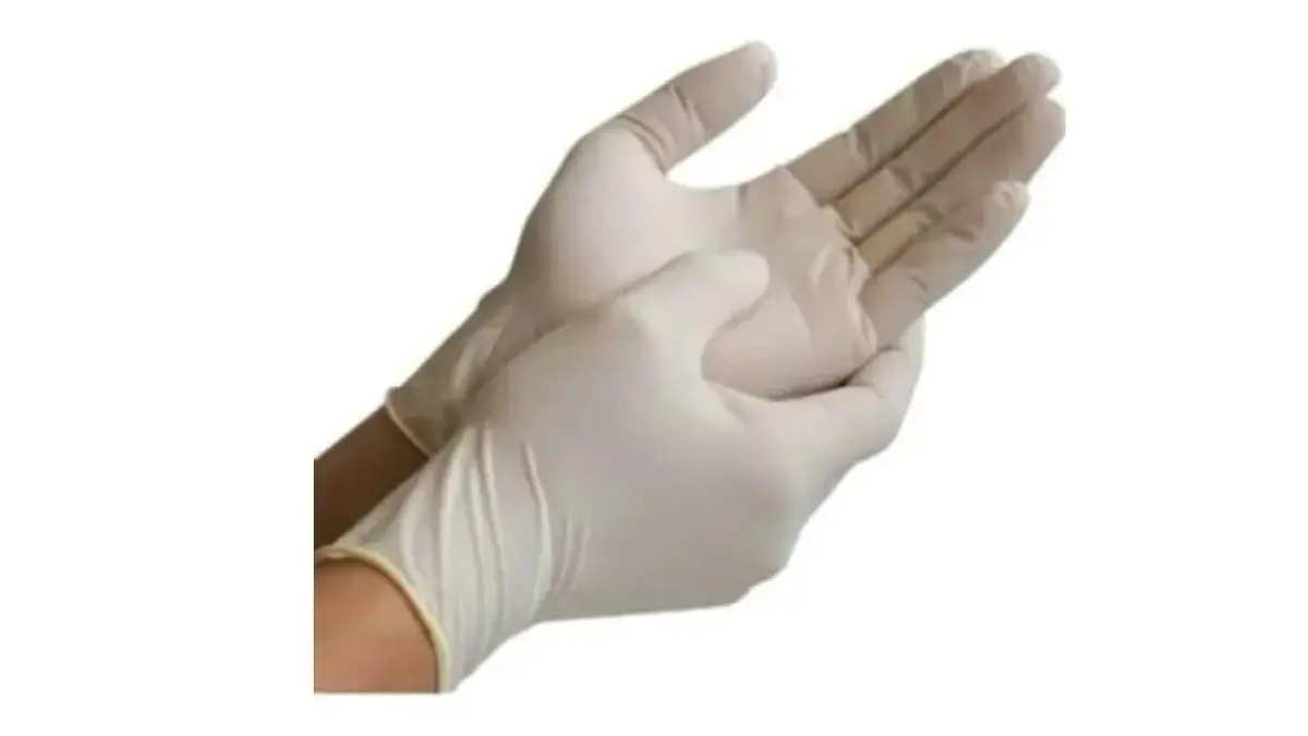 Luva Látex Natural Descartável Com Pó Inoven Tamanho M - Cartucho com 100 Unidades