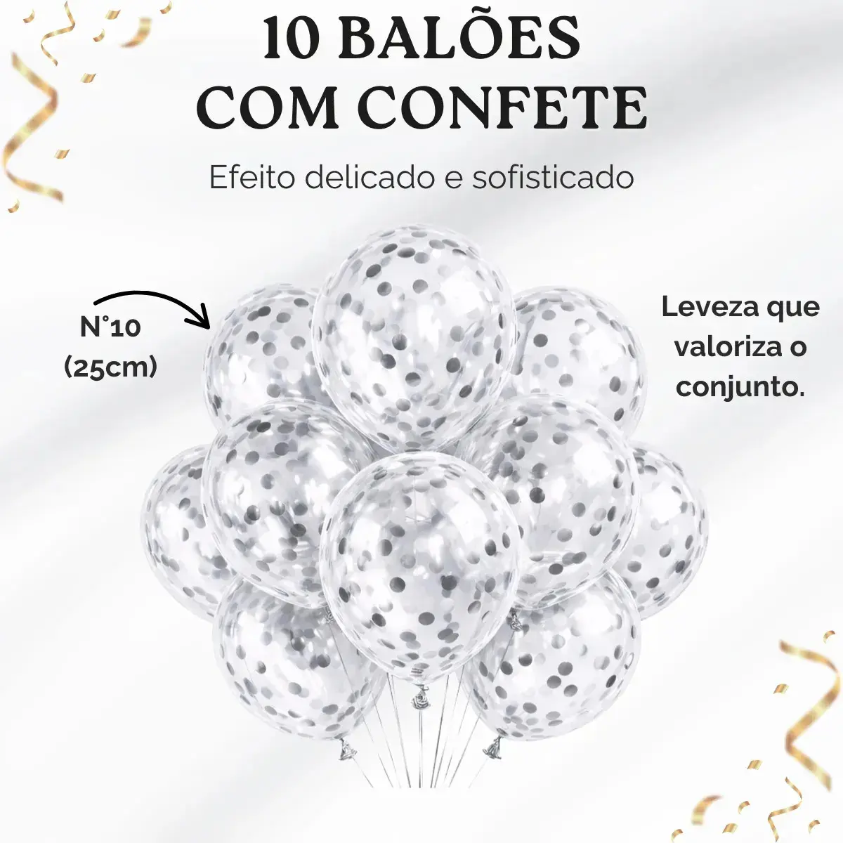 Kit Balão Feliz Aniversário Festa Cortina Faixa Decoração Prata thumbnail 4