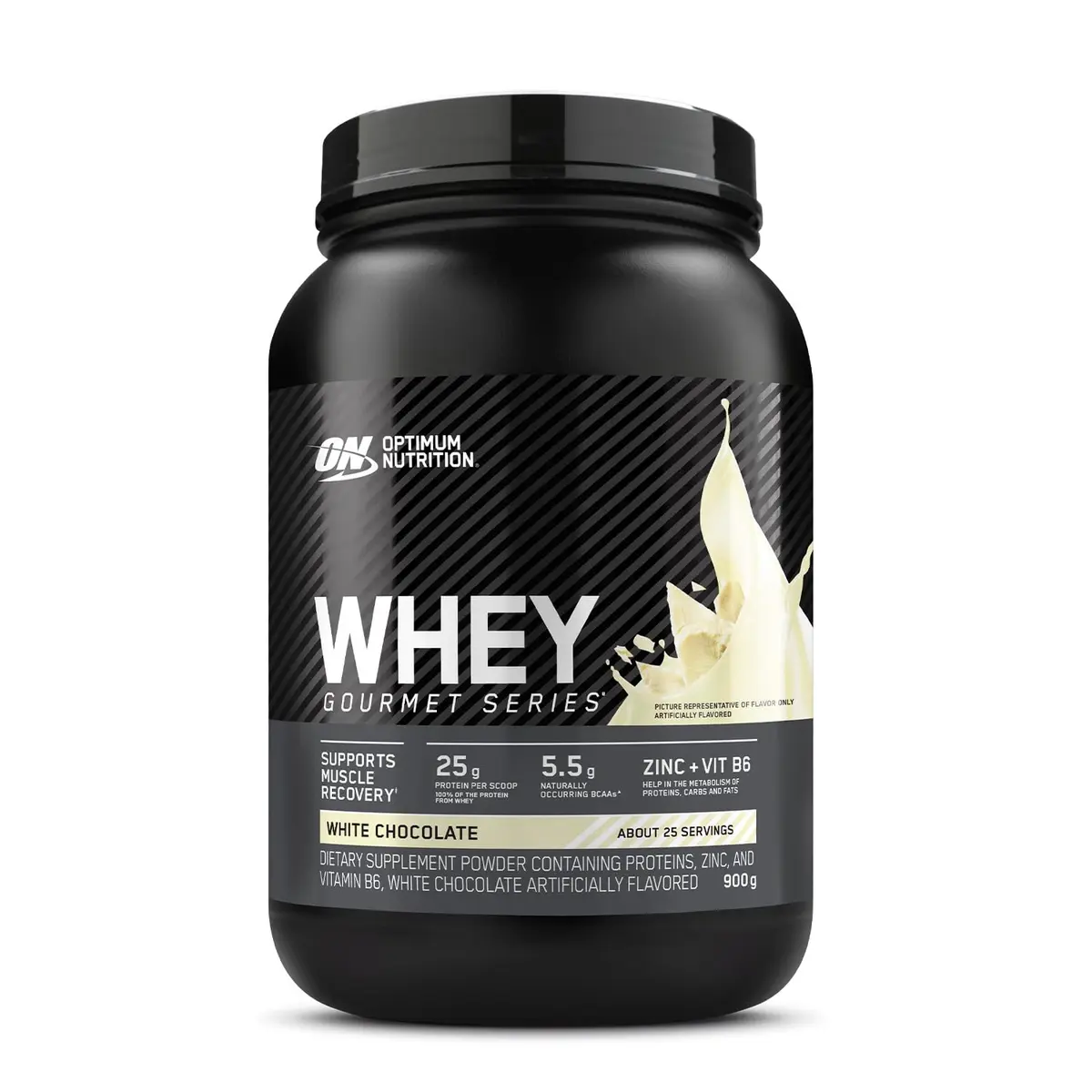 Optimum Nutrition Whey Gourmet 900g White Chocolate Suplemento Alimentar Esportivo - 1