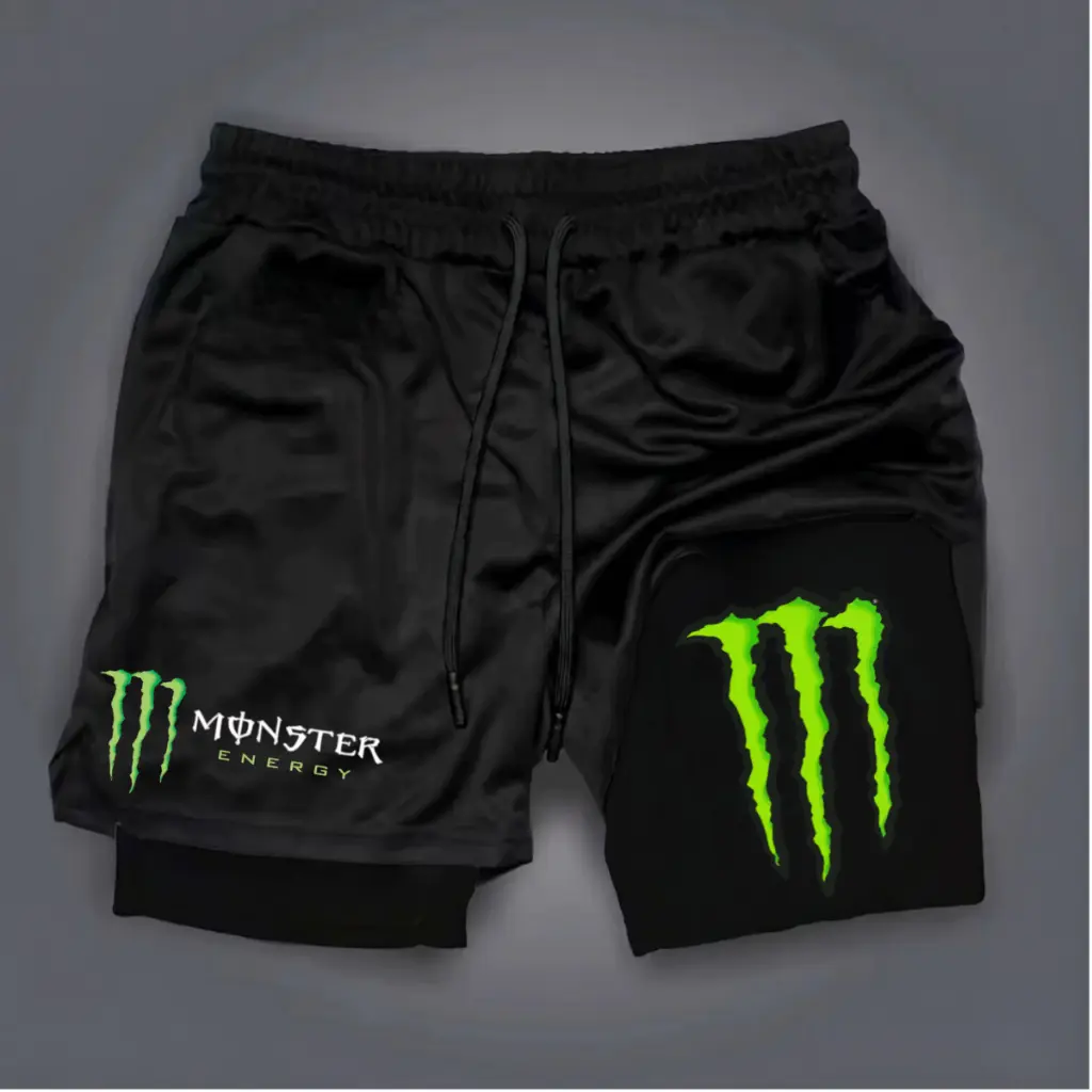 Shorts Kong Bermuda 2 em 1 Para Academia treino esporte academia dry fit compressão short dry