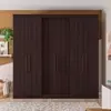 [APP] Guarda-Roupa Casal Bartira Napoli UP com 234,5cm de Largura, 6 Portas, 4 Gavetas e 4 Prateleiras - Café - 1