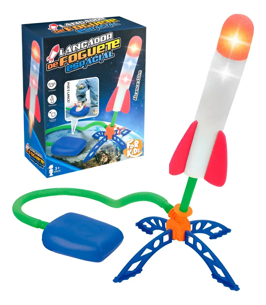 Brinquedo Lançador Radical Foguete Espacial Infantil Luzes