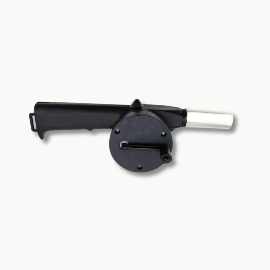 Soprador Manual para Churrasqueira com Boca Metálica | Acessório Portátil, Acender Fogo com Segurança, Praticidade, Controle