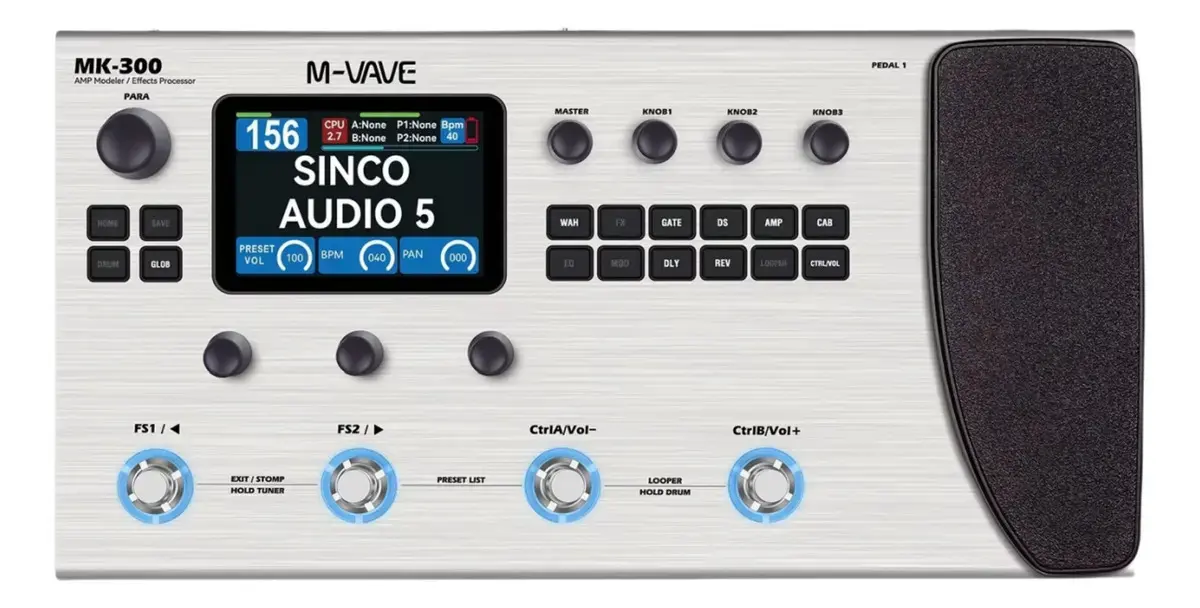 Pedaleira Multiefeitos M-vave Mk-300