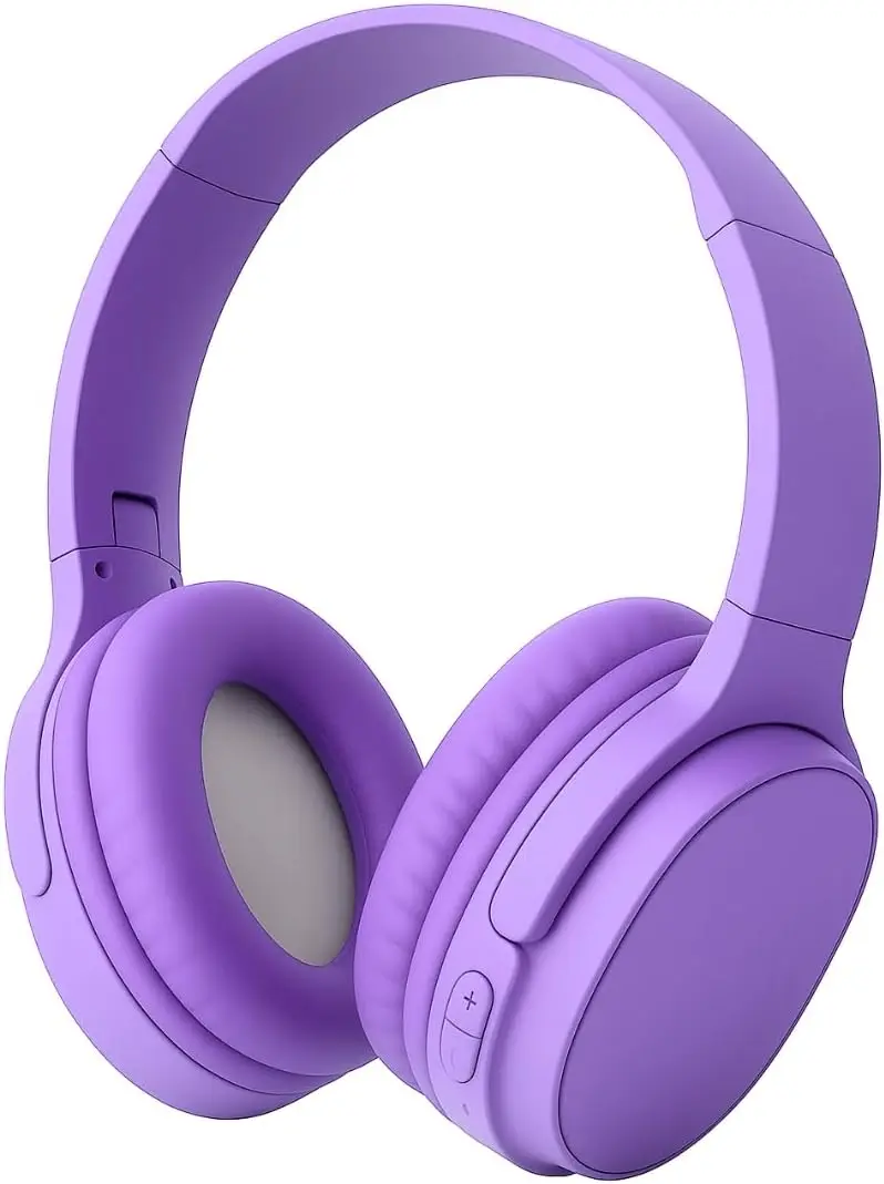 Fone de Ouvido Bluetooth 5.3 Headphone On-ear Sem Fio Fone Para Academia e Corridas, com Cancelamento de Ruído, Dobrável, com microfone Integrado Compatível com Android e iOS Premium (Roxo)