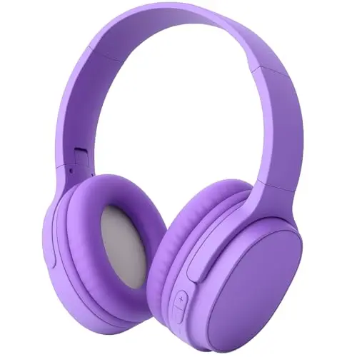 Fone de Ouvido Bluetooth 5.3 Headphone On-ear Sem Fio Fone Para Academia e Corridas, com Cancelamento de Ruído, Dobrável, com microfone Integrado Compatível com Android e iOS Premium (Roxo) thumbnail 2