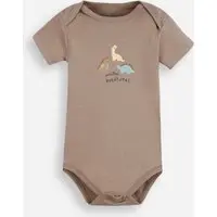 body infantil de algodão muitas aventuras marrom